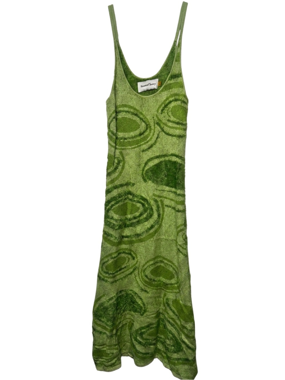 House of Sunny Green Abstract Pattern Maxi Slip Dress - Picture 1 of 4